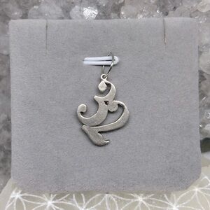 Sterling Silver Script #32 Pendant Charm